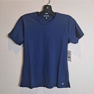 EleVen by Venus Williams Love to Love Form Fitting Ribbed Tee. Admiral B…